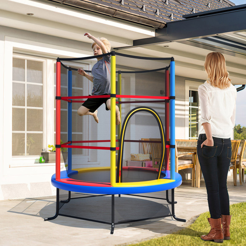 Gymax 5.4' Round Backyard Trampoline with Safety Enclosure Wayfair